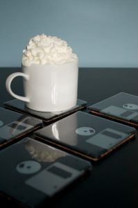 floppy disk coaster