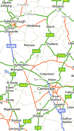 map of cambridgeshire