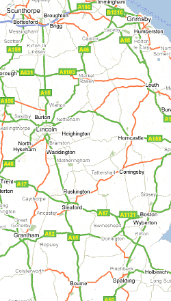 map of lincolnshire