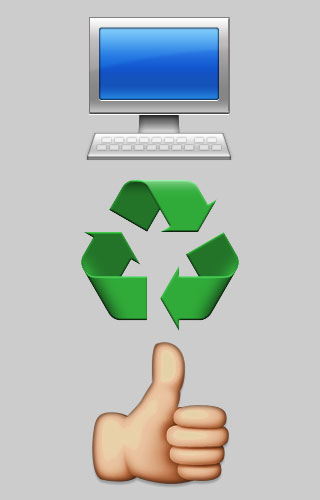 computer recycling graphic