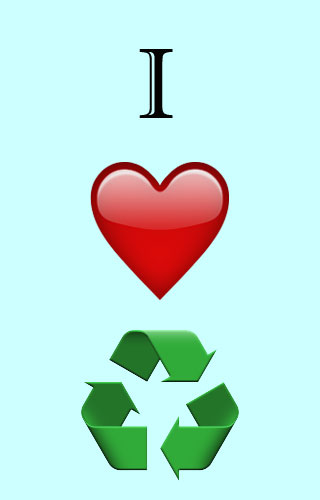 I love recycling graphic