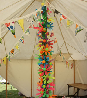 plastic flowers marquee