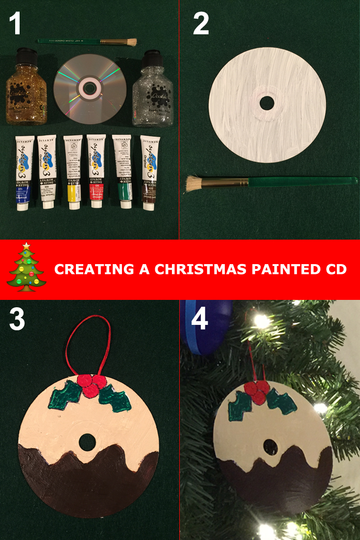 christmas painted cds